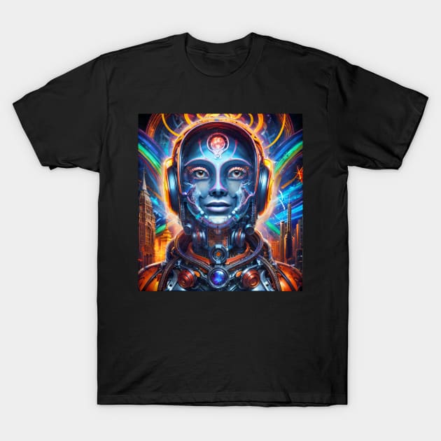 Hyperdimensional Android (5.1) - Trippy Psychedelic Art T-Shirt by TheThirdEye